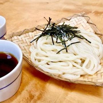 冷ぶっかけうどんとしらすサラダ