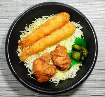 お手軽エビフライ＆鶏唐揚げ弁当