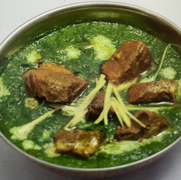 サーグ(ほうれん草)マトンカレー Saag (Spinach) Mutton Curry