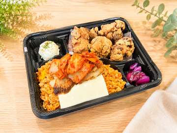から揚げ＆キムチーズ炒飯弁当