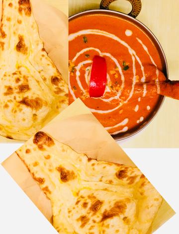 チキンバター大盛りカレーセット(バターナン二枚付 )