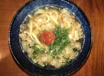 梅かすうどん
