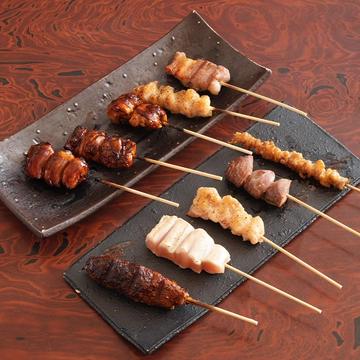 焼き鳥の盛り合わせ10種