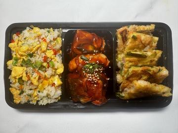 韓国家庭バランス3種セット 玉子野菜チャーハン+韓国式サバ煮+海鮮チヂミ