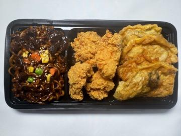 人気3種セット ジャージャーラーメン+選べるチキン+カキチヂミ