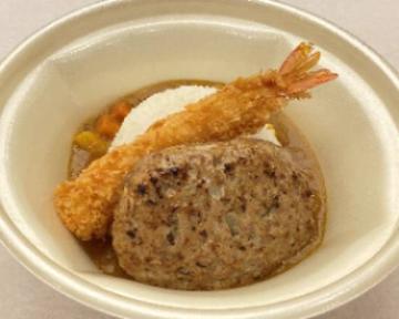 お子様ハンバーグエビフライカレー