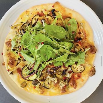 お豆腐米粉ピザ
