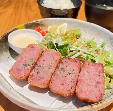 極厚ハムカツ定食シングル 150g