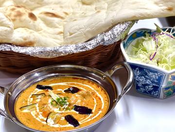 なすチキンマサラカレーセット Eggplant chicken masala curry Set