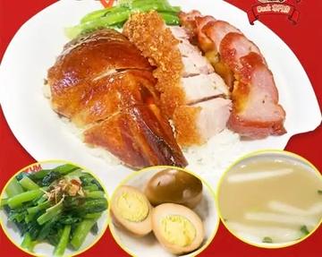 ロースト肉ご飯3種盛り定食