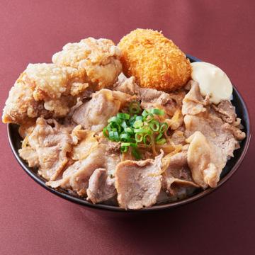 しょうが焼き丼 400 (唐揚2+コロッケ1)
