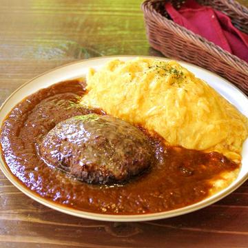 ジューシー牛ハンバーグデミオムライス