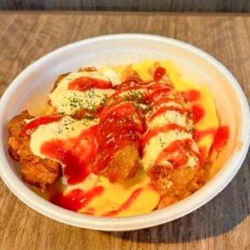 チキン南蛮＆エビフライオムライス