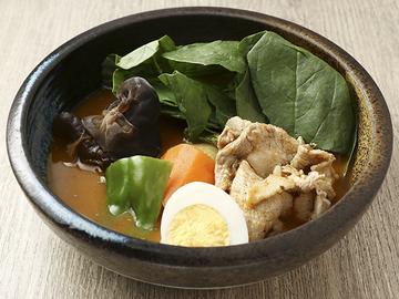 No.3！もち豚とほうれん草のスープカレー Soft Pork and Spinach Soup Curry