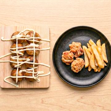 おつまみからあげ5個＆たこ焼き8個＆ポテトフライ