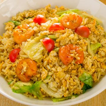 タイ風エビレタスチャーハン/Thai style shrimp lettuce fried rice