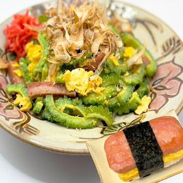 ゴーヤチャンプルー スパムおにぎりセット
