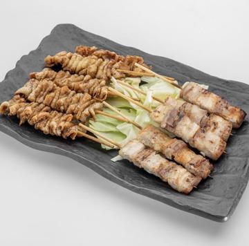 炭火焼き鳥 おすすめ 10本セット(とり皮・豚バラ)