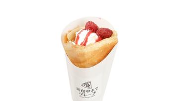 生クリームとラズベリー・Fresh cream ＆ raspberries crepe