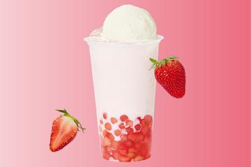 【フロート】タピオカ 苺ミルク Tapioca Strawberry Milk Float