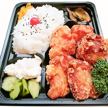 大人気！骨なし弁当にんにく醤油味(大盛り)Best Seller！Boneless Garlic Soy Sauce Karaage Bento(Large)