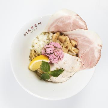 チャーシュー鶏塩まぜそば-大葉オイル- ミニ飯付(レンジ加熱可)