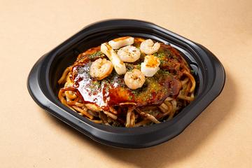 肉玉うどん+エビ・イカ・もち・イカ天トッピング