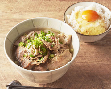 肉増し！肉吸いお肉120gと卵かけご飯定食