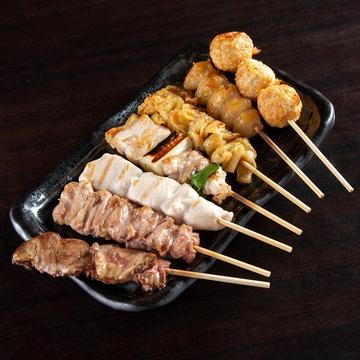 焼き鳥盛り合わせ7本 塩 Grilled Chicken Skewers Salt(Set of 7)