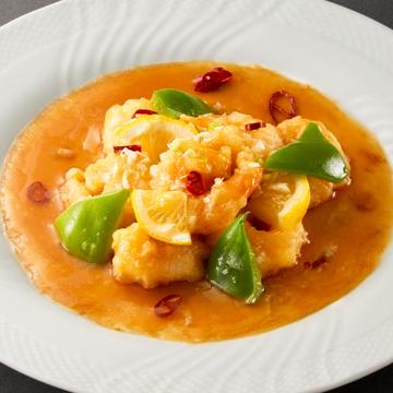 海老の唐辛子炒めレモン風味