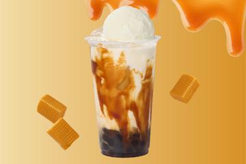 【フロート】タピオカ キャラメルミルクティー Tapioca Caramel Milk Tea Float