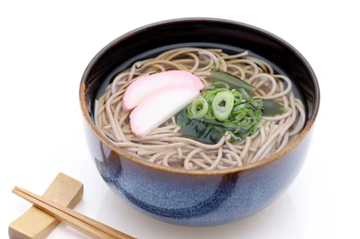 ネギとわかめのそば