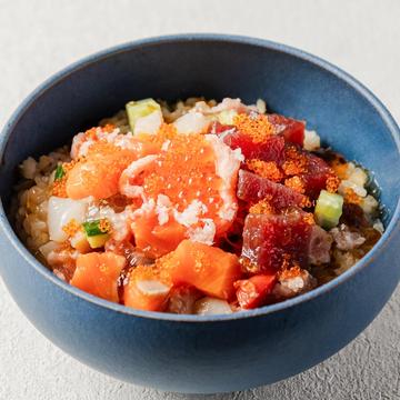 A1|まぐろとサーモンの宝石丼 Tuna and Salmon bowl with 6 seafoods