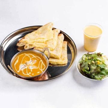 チーズナンドリンクサラダセット Cheese nan drink salad set
