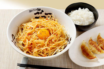 辛ねぎまぜそば+ごはん+餃子