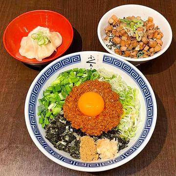 みそ台湾まぜそば+チャーシュー丼+水餃子