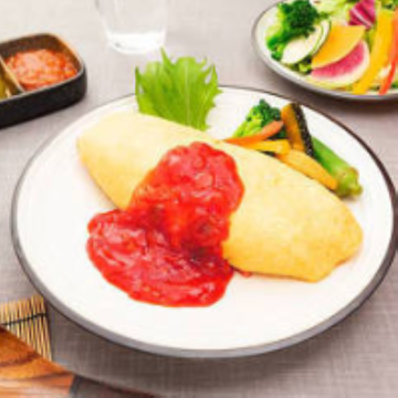 濃厚トマトソースオムライス Rich Tomato Sauce Omelette Rice