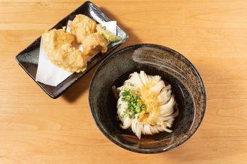 (冷)かしわ天ぶっかけうどん