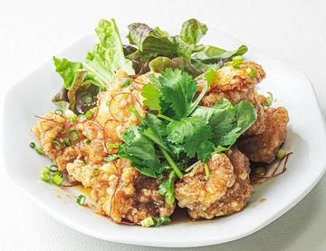 油淋鶏～中華ソースがけからあげ 3個入り Chinese Fried Chicken in Sauce (3 Pieces)