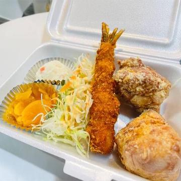からあげエビフライ弁当 Fried Chicken Fried Shrimp Bento Box