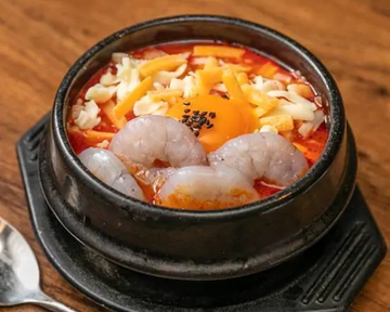 エビチーズ_純豆腐チゲ(ご飯・おかず3品付き)