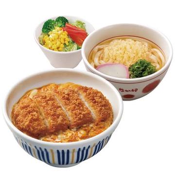 カツ丼 はいからうどん＆サラダセット