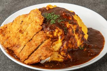 ポークカツレツとろたまオムライス