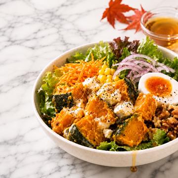 クリームチーズとメイプルかぼちゃのサラダ