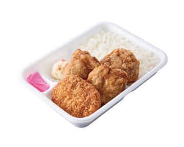 からメンチ弁当 ミニ(醤油からあげ1個・ビーフメンチ1個)