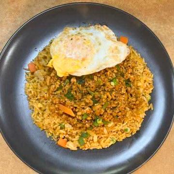 fry Egg Spicy Topping Keema Chahan   卵のスパイシートッピングキーマチャーハン