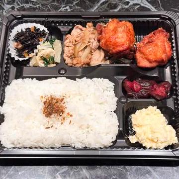 【人気No.2】かのんお肉弁当 Japanese Fried Chicken and Grilled ginger lunch box