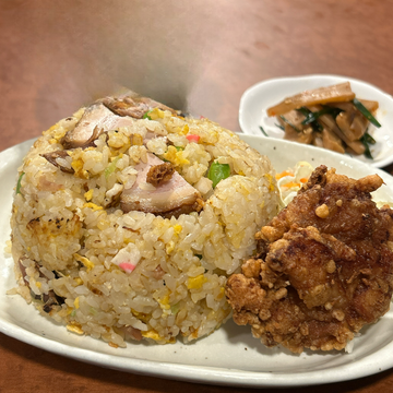 五目チャーハン ジャンボ唐揚げ添え定食