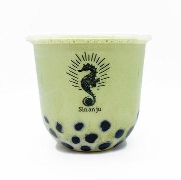 【ホット】抹茶ミルクオレ(黒タピオカバージョン)