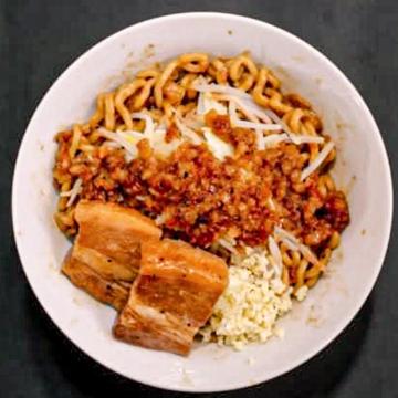 ブタマシガチ濃いまぜそば More Pork Very Thick Mazesoba Noodles